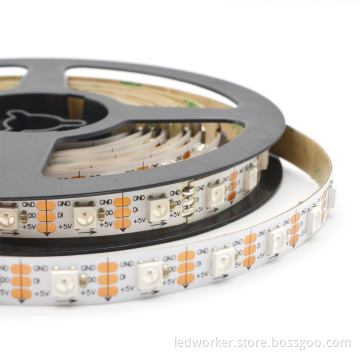 5V 12V 24V WS2813 RGB/RGBW LED Pixel Strip Light - P943, 144 LEDs/M